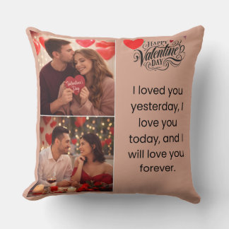 Romantic Valentine Love Quote Throw Pillow