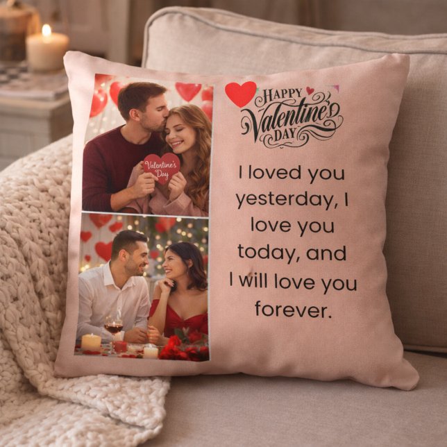 Romantic Valentine Love Quote Throw Pillow (Creator Uploaded)