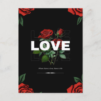 Romantic Valentine’s Day 2026 with Love & Rose Holiday Postcard