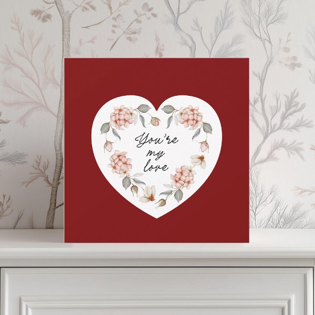 Romantic Valentine’s Day Card with Floral Heart (Creator Uploaded)