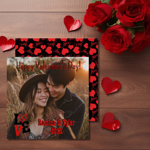 Romantic Valentine’s Day Custom Photo & Heart Card