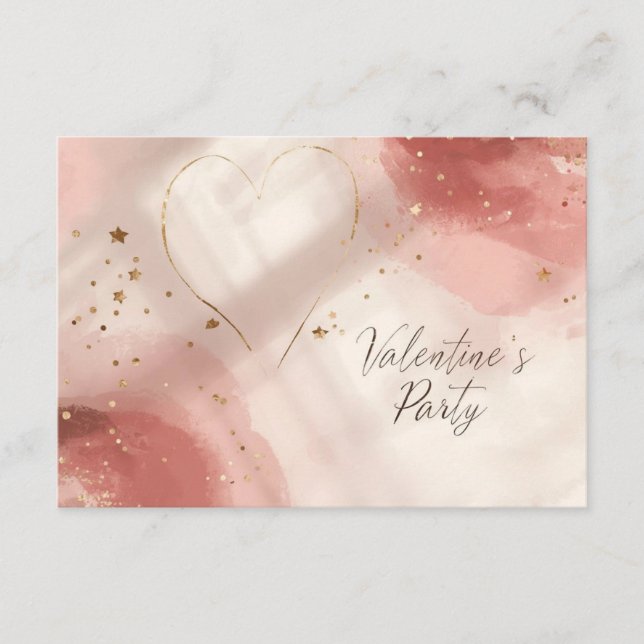 Romantic Valentine’s Details Card – Blush & Gold (Front)