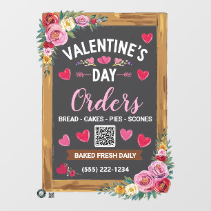 Romantic Valentine Window Cling   Customisable