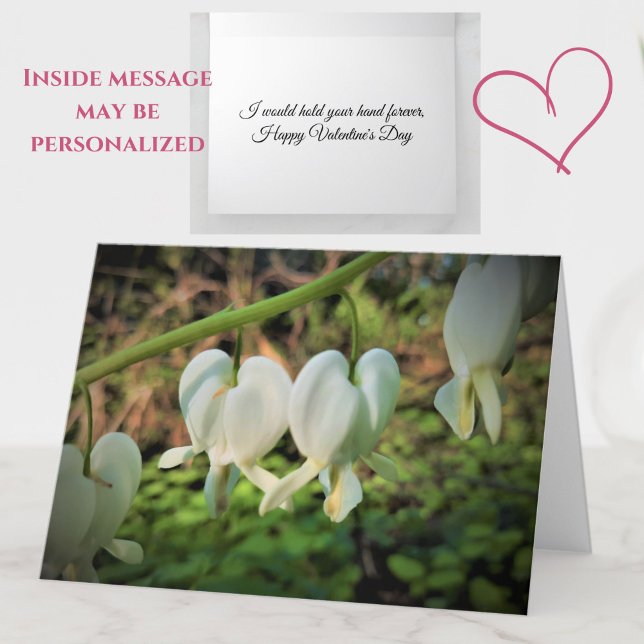 Romantic Valentine's Day Bleeding Hearts Flowers Card (A romantic bleeding heart flowers Valentine's Day card for you to personalize.)