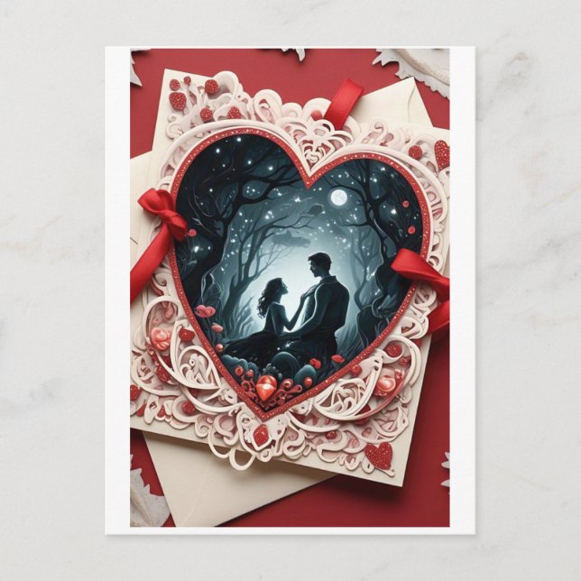 Romantic Valentine's Day Card - Love Heart Design (Front)