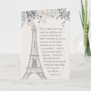 Romantic Valentine's Day Eiffel Tower Card