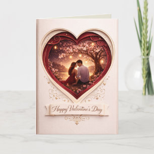 Romantic Valentine's Day Folded Greeting Card: Hea Card