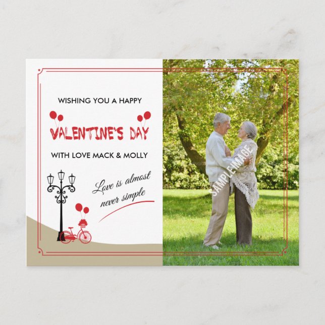 Romantic Valentines day greeting card (Front)