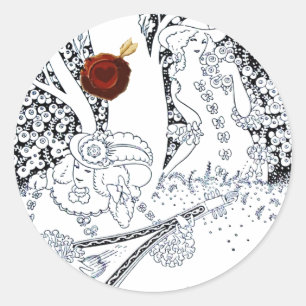 ROMANTIC VALENTINE'S DAY LOVERS RED WAX SEAL HEART