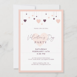 Romantic Valentines day party invitation 