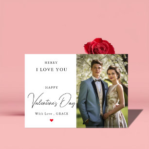 Romantic Valentine's Day Photo Card For Husband