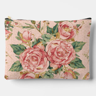 Romantic Valentine's Day with Lovely Roses,Pink Accessory Pouch