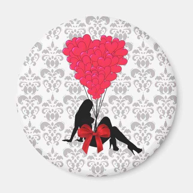 Romantic Valentines design Magnet (Front)
