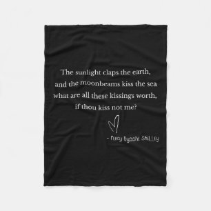 Romantic Valentine's Percy Bysshe Shelley Quote Et Fleece Blanket