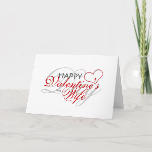 Romantic valentine's wife message holiday card