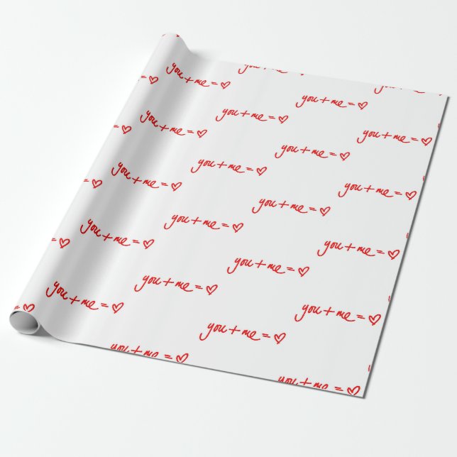 Romantic Valentine's Wrapping Paper (Unrolled)