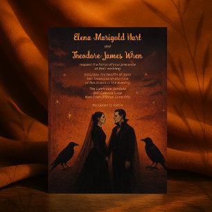 Romantic Vampire Gothic Dark Wedding Invitation