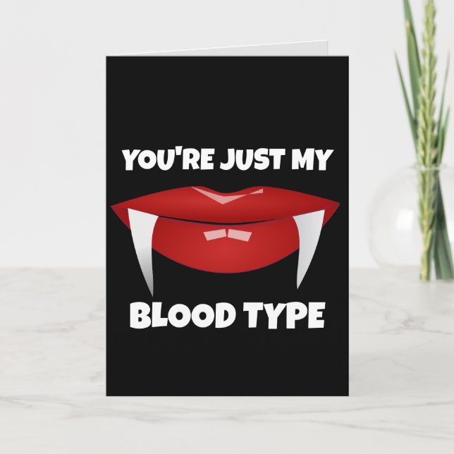  ROMANTIC VAMPIRESS FUNNY GREETING CARD (Front)