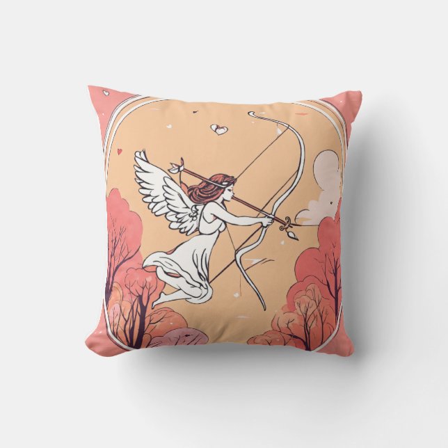 Romantic vector illustration on love story theme.  cushion (Front)