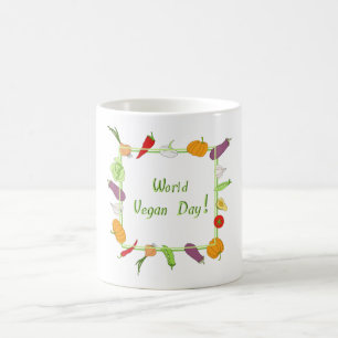 Romantic Vegetarian Day Minimalist Cute Coffee Mug