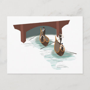 Romantic Venice Gondolas Postcard