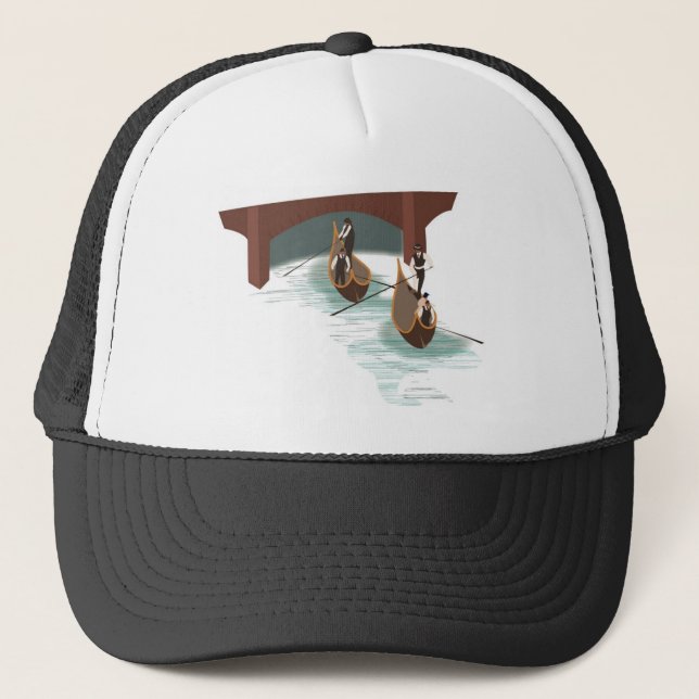 Romantic Venice Gondolas Trucker Hat (Front)