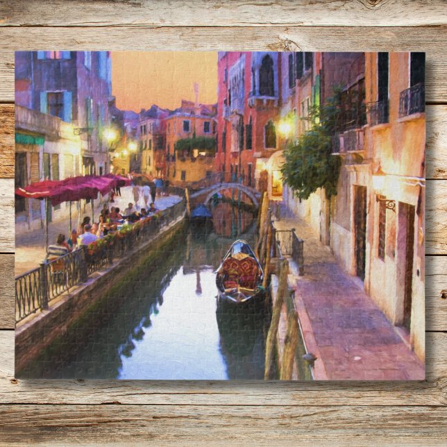 Romantic Venice, Italy Alley At Sunset Jigsaw Puzzle (Creator Uploaded)