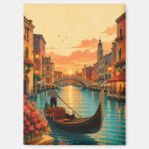 Romantic Venice Italy Gondola Ride Travel Souvenir Magnet