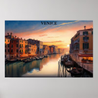Romantic Venice Italy Sunset View