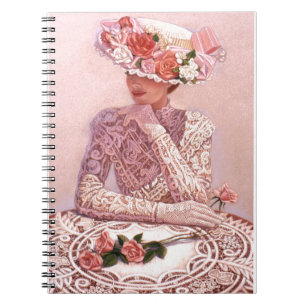 Romantic Victorian Lady Notebook