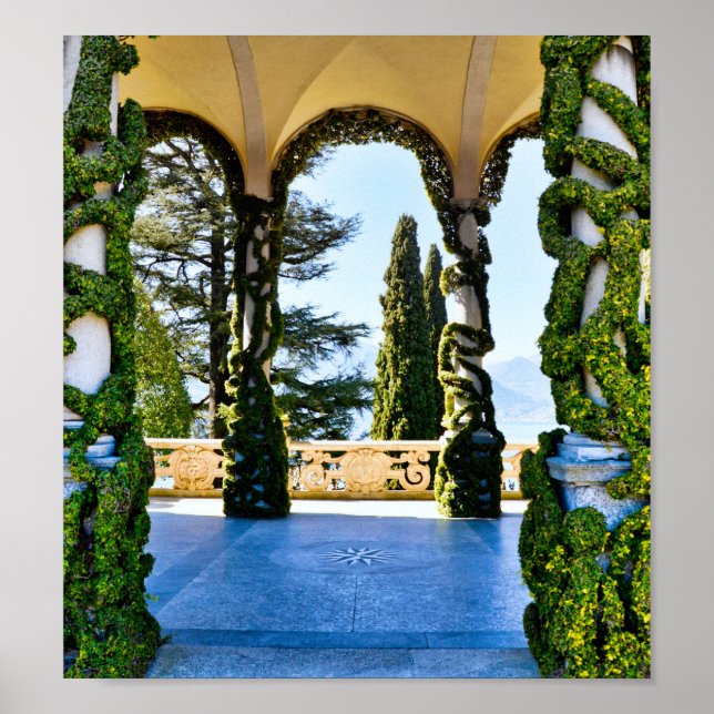 Romantic Villa del Balbianello, Lake Como, Italy Poster (Front)