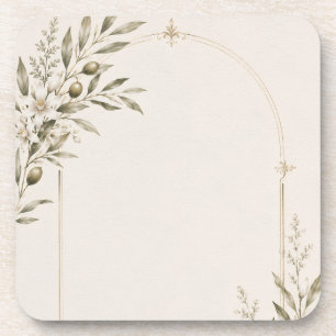 Romantic Vineyard Wedding Stationery Coaster