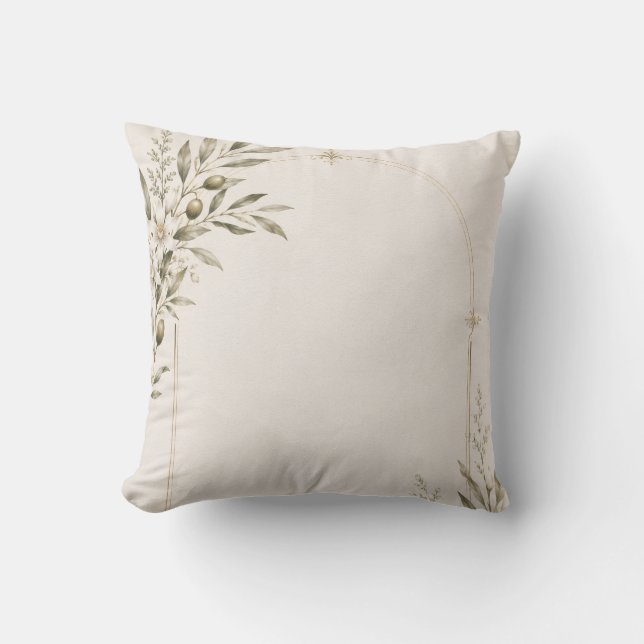 Romantic Vineyard Wedding Stationery  Cushion (Front)