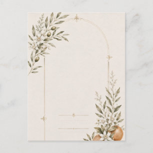 Romantic Vineyard Wedding Stationery  Holiday Postcard