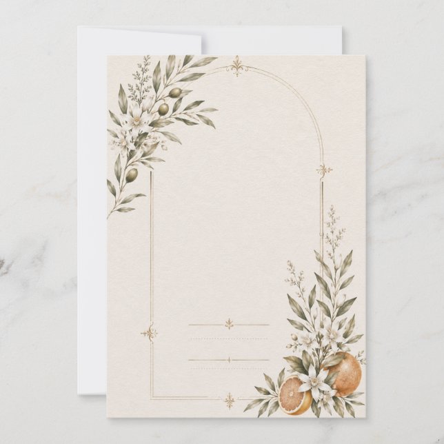 Romantic Vineyard Wedding Stationery  Invitation (Front)