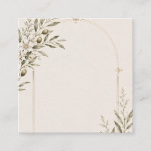 Romantic Vineyard Wedding Stationery Square Business Card