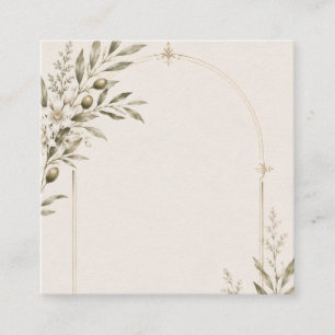Romantic Vineyard Wedding Stationery Square Business Card
