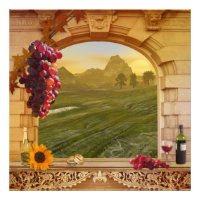 Romantic Vineyard (Wedding) Vintage Painting