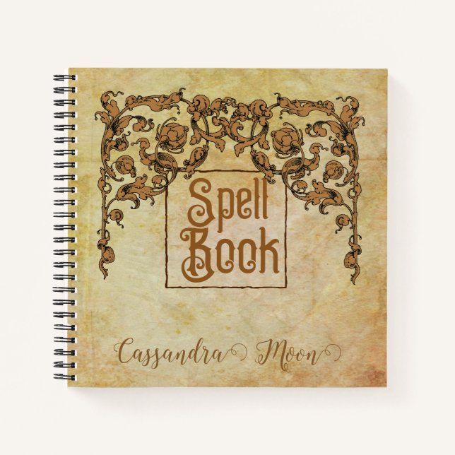 Romantic, Vintage, Antique Spell Book (Front)