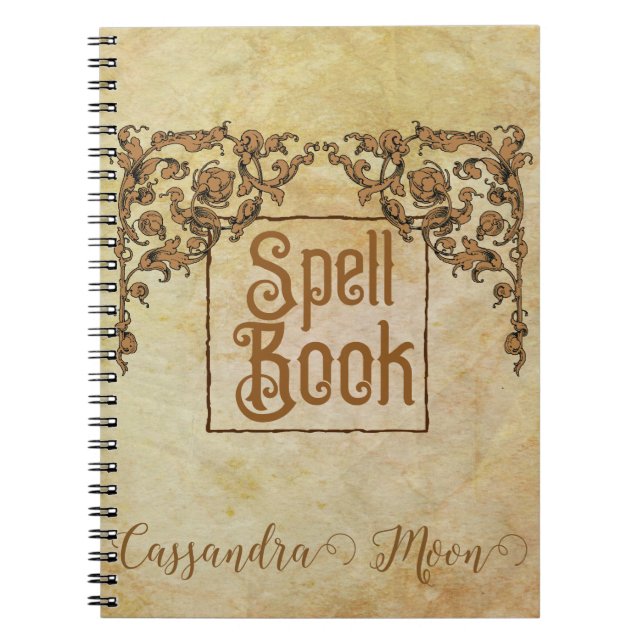 Romantic, Vintage, Antique Spell Book (Front)