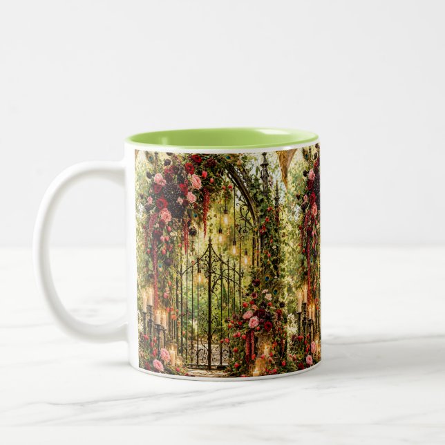 Romantic Vintage Cottagecore Coffee Cup (Left)