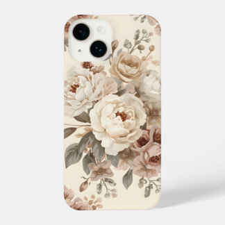Romantic Vintage Floral Bouquet Pattern iPhone 14 Case