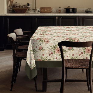 Romantic Vintage Floral Cosy Shabby Chic Charm Tablecloth