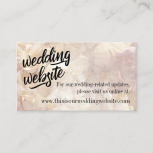 Romantic, Vintage, Floral Wedding Website Card