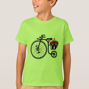 Romantic Vintage Flowers Bike T-Shirt