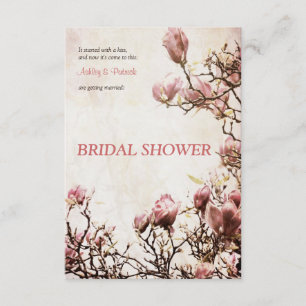 Romantic Vintage Magnolia Bridal Shower Invitation