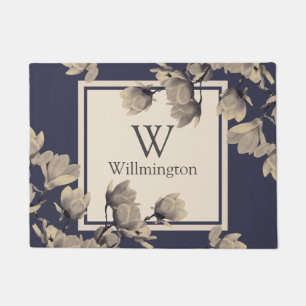 Romantic Vintage Magnolias - Personalised Doormat