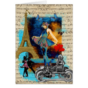 Romantic vintage Paris collage