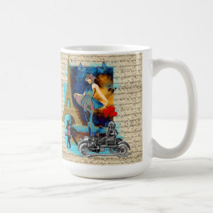 Romantic vintage Paris collage Coffee Mug