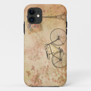 Romantic Vintage Paris in Spring Collage iPhone 11 Case